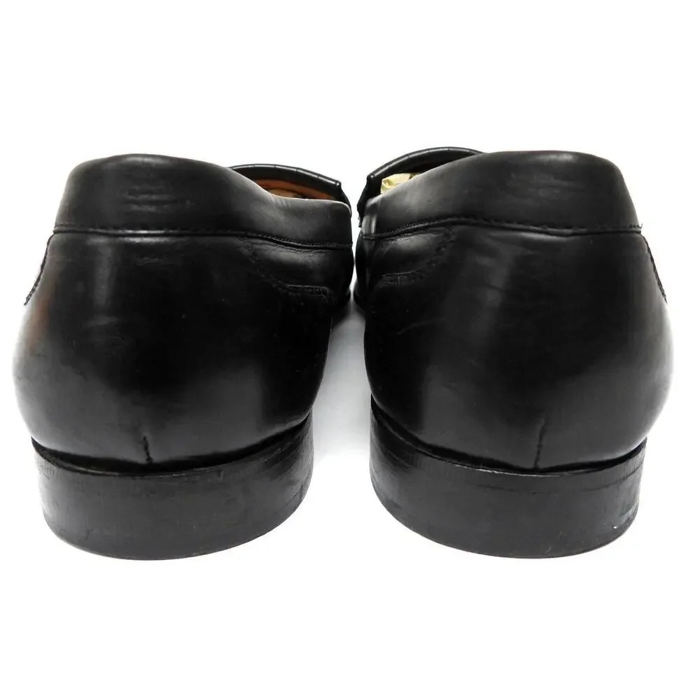 Johnston & Murphy Shoes black Leather loafers tassels Size 9.5 M